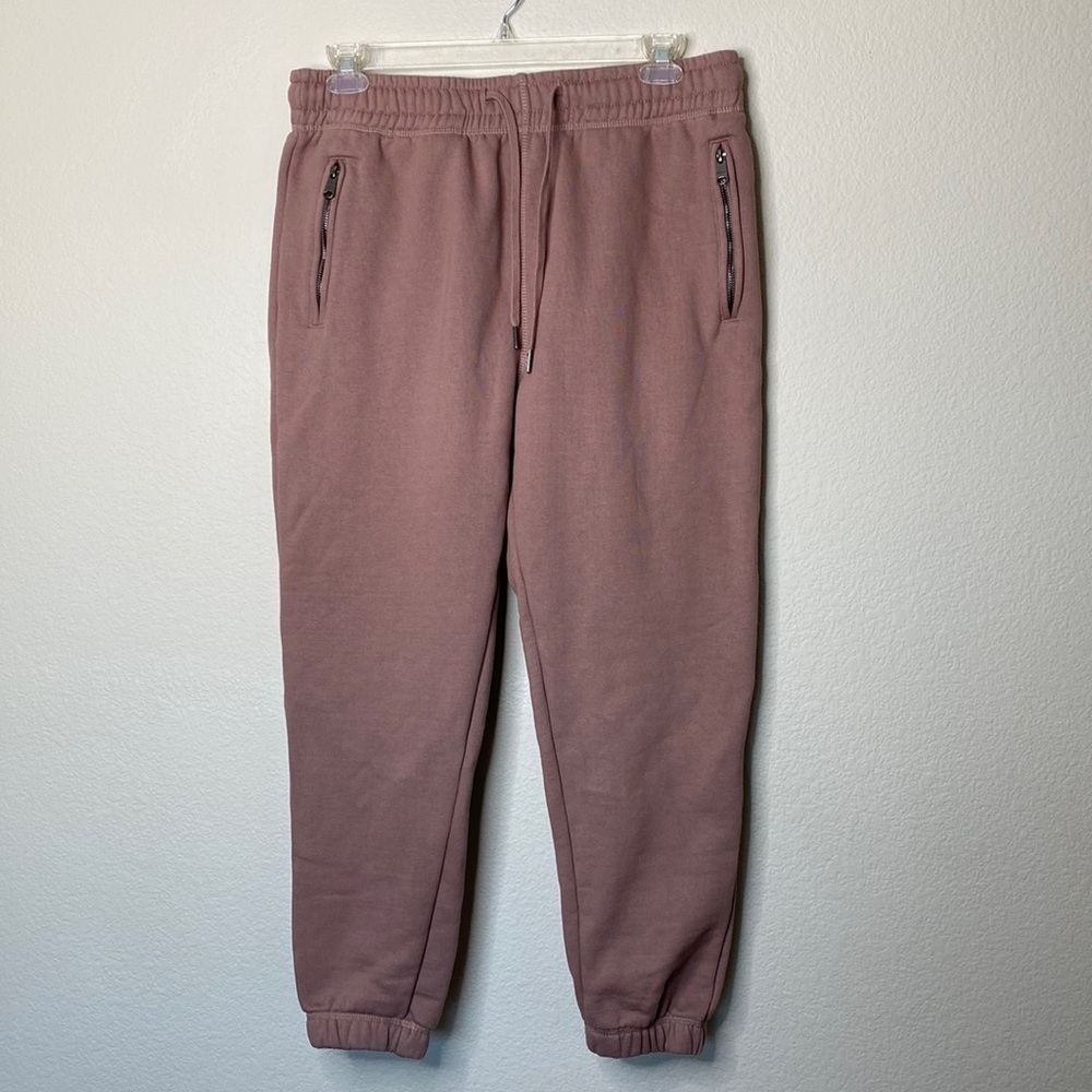 Maison Article fleece jogger sweat pants women’s large mauve blush shoe palace